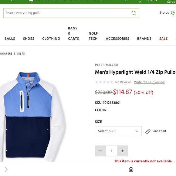 Peter Millar Hyperlight Weld 1/4 Zip Pullover - Picture 1 of 5